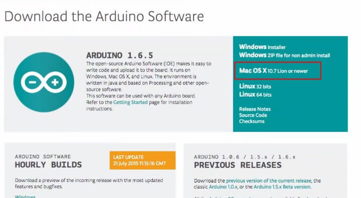 Arduino download mac 10.6